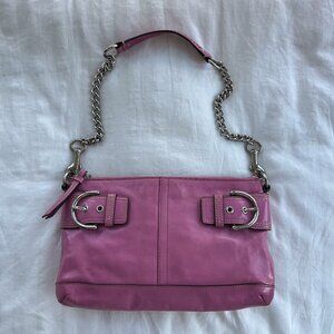 Vintage Y2K Pink Coach Soho With Silver Chain Strap